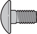 Flachrundschraube mit Vierkantansatz M6 x 14, verzinkt