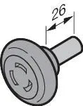 Laufrolle, zwischen mit 40 mm Achse, Beschlag N, L, BL, Z, BZ