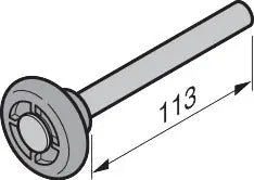 Laufrolle, zwischen Typ G (Beschlag H)