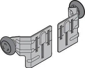 Rollenhalter RH023 rechts, RAL 9002 (für Z-Beschlag)