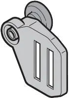 Rollenhalter ob N links RAL 9002