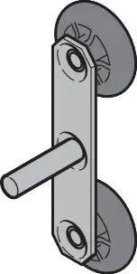 Tandemlaufrolle TL004, RAL 9002
