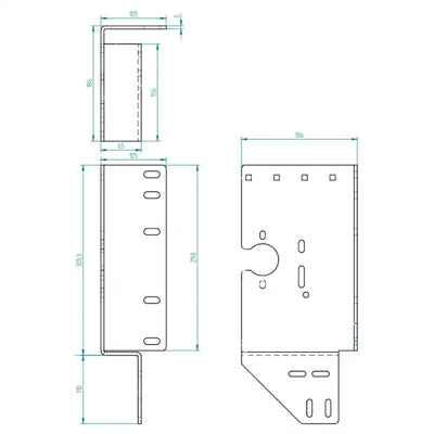 Seitenlagerkonsole offen 152 mm/Z15 Links
